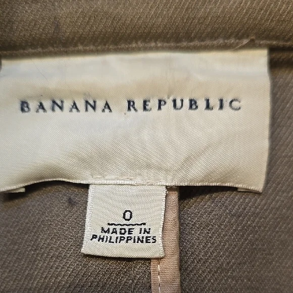 Women's Gray-Green Military Style Jacket | Size 0 - Picture 2 of 4